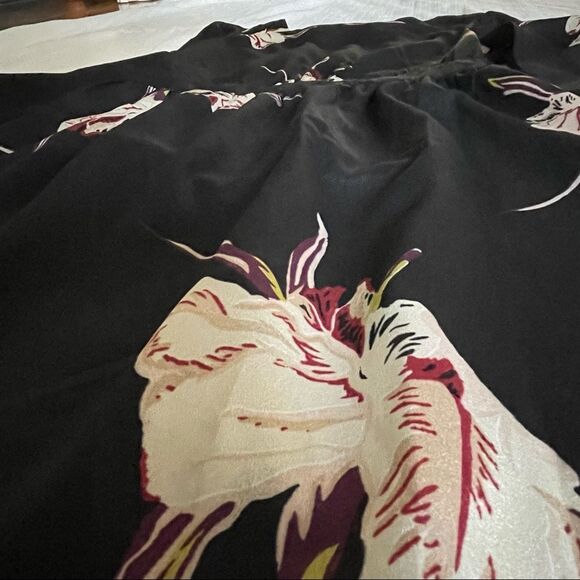 LADAKH Monique black floral mini dress, long sleeve, cut out back, size 4 - Picture 5 of 15